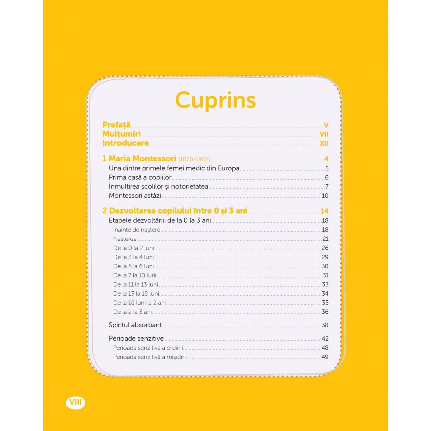 Montessori de la nastere la 3 ani
