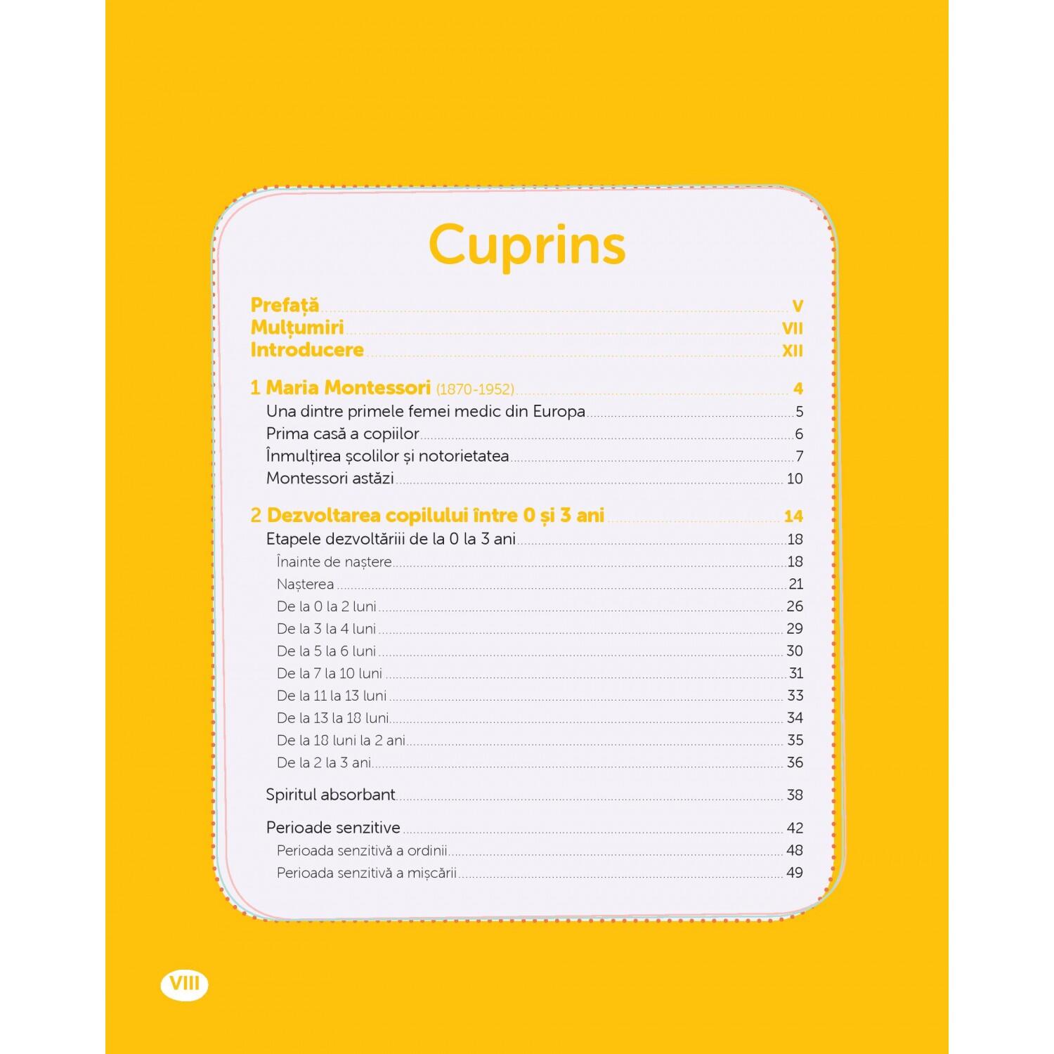 Montessori de la nastere la 3 ani