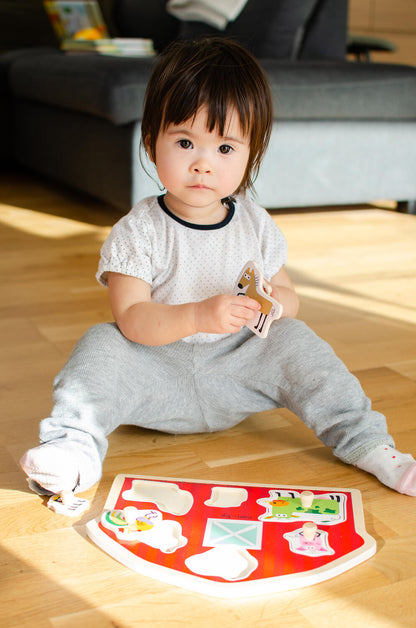 Puzzle din lemn - Casuta animalutelor