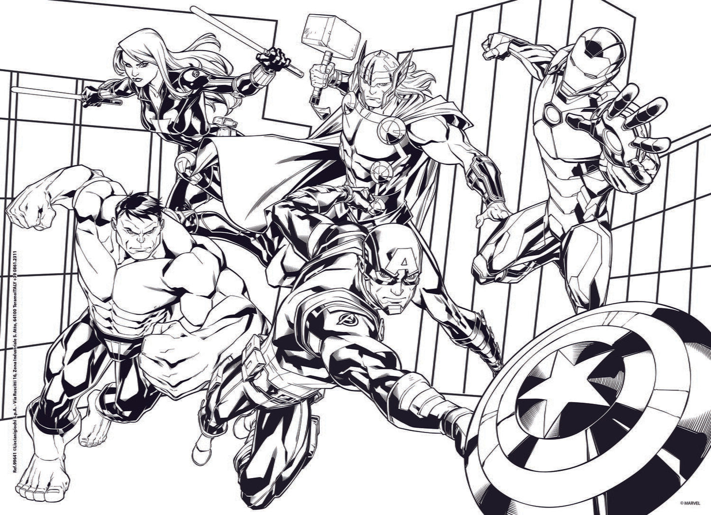 Puzzle de colorat - Avengers (48 de piese)