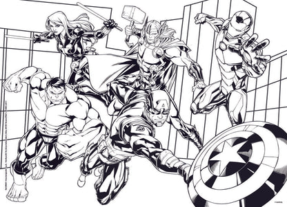 Puzzle de colorat - Avengers (48 de piese)