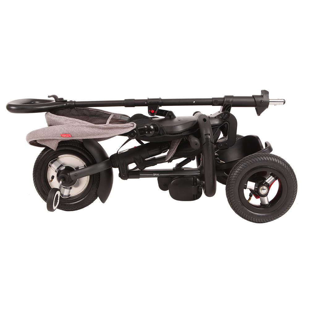 Tricicleta cu roti de cauciuc Qplay Rito Rubber Rosu