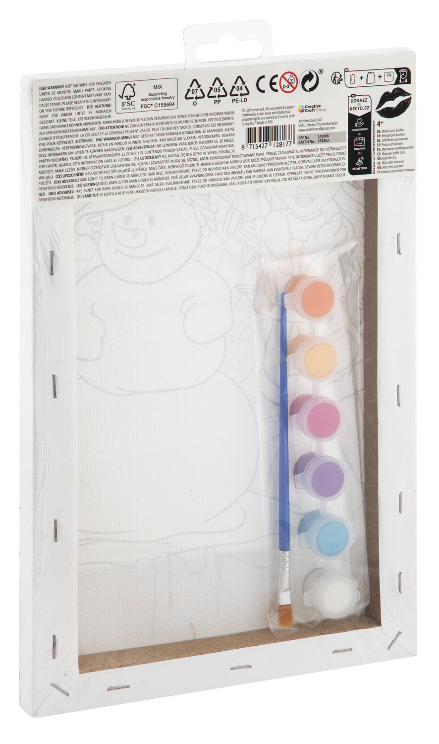 Tablou pictura pe numere - Distractie cu omul de zapada