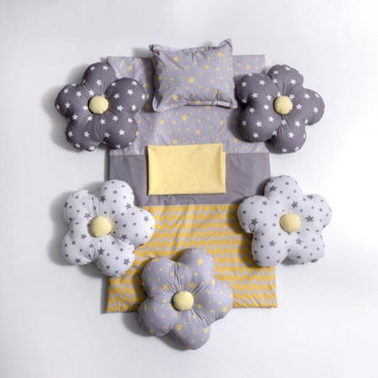 Lenjerie MyKids 10 Piese VP 329 PASTEL Gray 120x60 cm