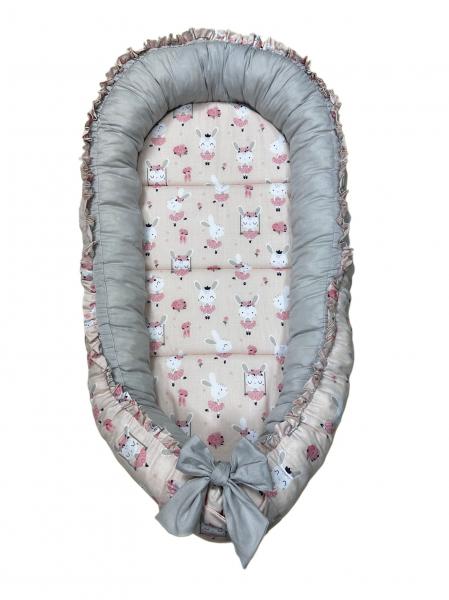 Cuib-Baby Nest My Kids Bunny Pink