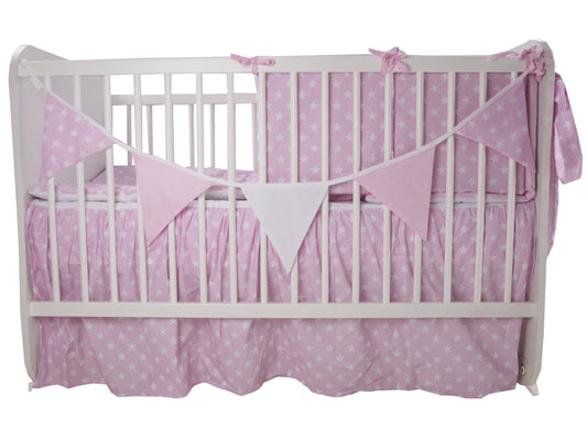 Lenjerie MyKids Light Stars Pink 11 Piese 120x60 cm