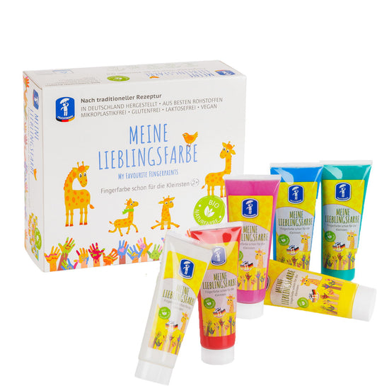 Set 6 tuburi vopsea pictura cu degetele - Basic