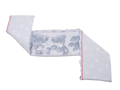 Lenjerie MyKids Teddy Hug Gri M1 4 Piese 120x60
