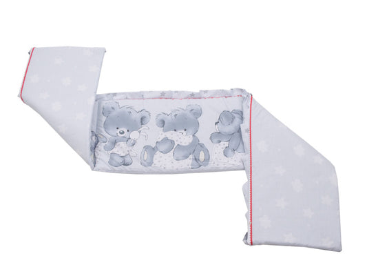 Lenjerie MyKids Teddy Hug Gri M1 4 Piese 120x60