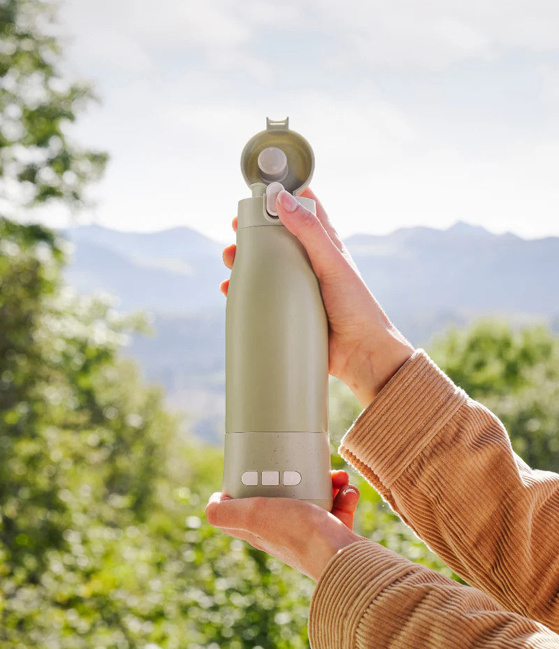 Babymoov - Moov & Feed Incalzitor de biberoane portabil si reincarcabil, Sage Green