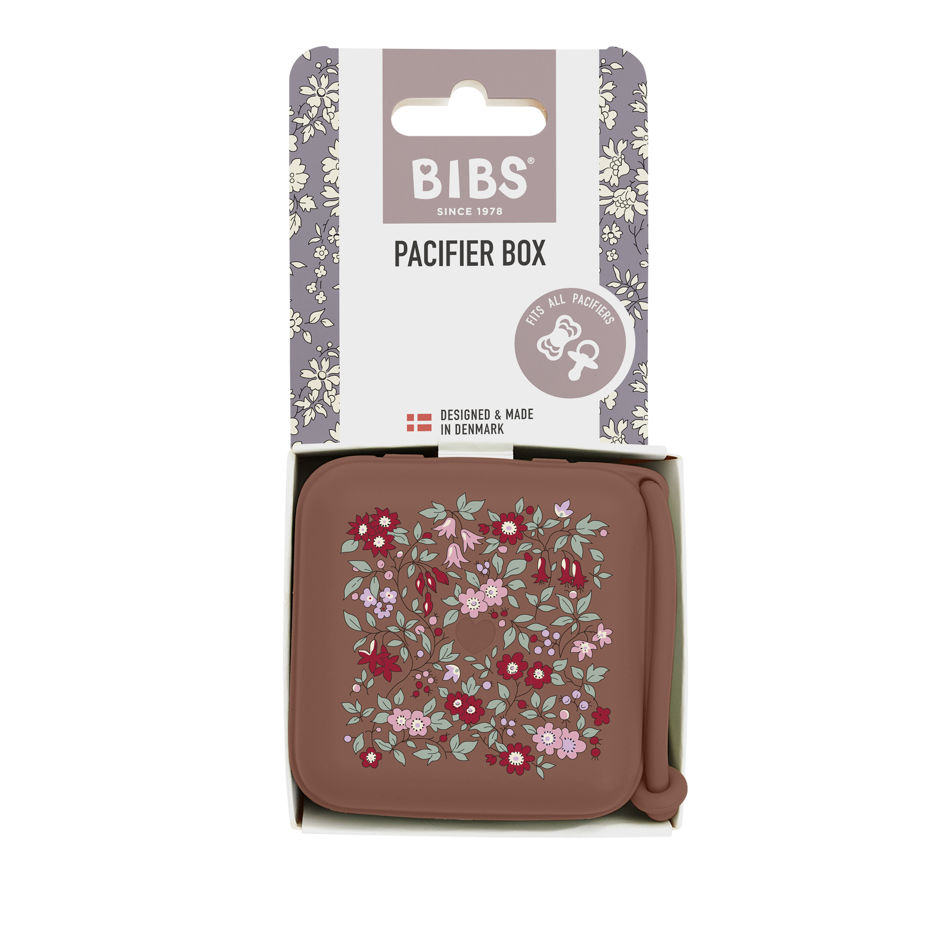 BIBS X Liberty Bundle - Set cutie cadou cu bavetica, cutie de suzeta, clip suzeta si jucarie multisenzoriala