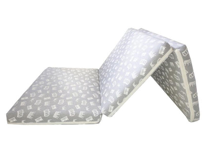 Saltea Pliabila Spuma Poliuretanica 120x60x5 cm - Coronite gri