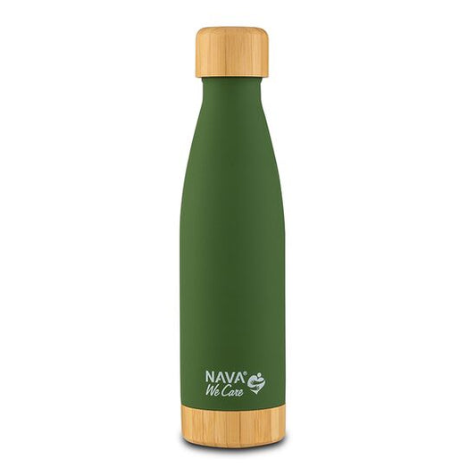 Sticla termoizolanta bambus calatorii Nava 500 ml verde