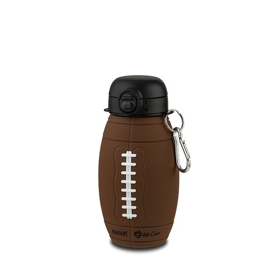 Sticla de apa din silicon, Nava We care, 700 ml, minge rugby