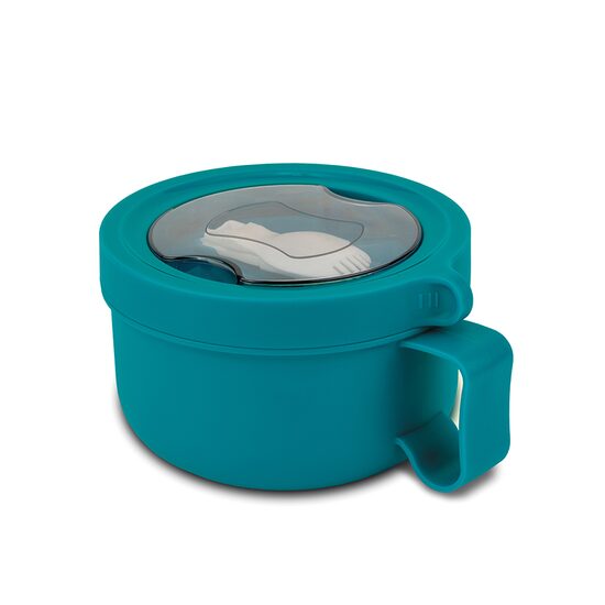 Recipient rotund pentru alimente din oțel inoxidabil "We Care", verde teal, 850ml