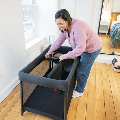 Joie - Patut pliant de calatorie transformabil in tarc Amigo, Shale