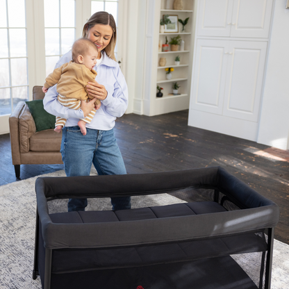 Joie - Patut pliant de calatorie transformabil in tarc Amigo, Shale