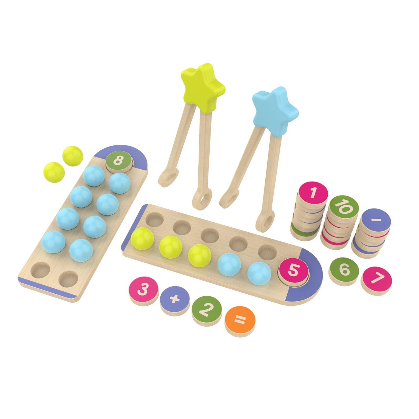 Joc din lemn - Numara si potriveste