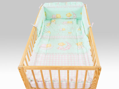 Lenjerie MyKids TEDDY STELUTE Turquoise M1 4+1 Piese 120x60 cm