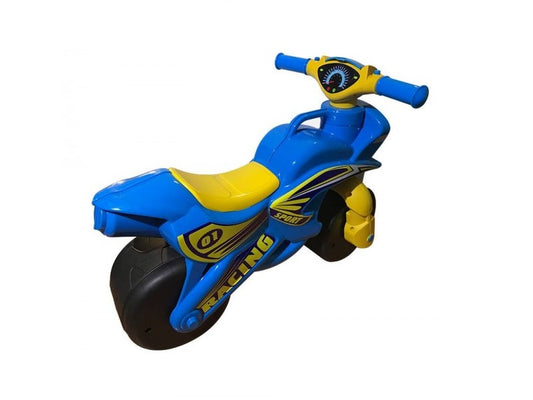 Motocicleta de impins MyKids Racing 0139/1 Albastru/Galben