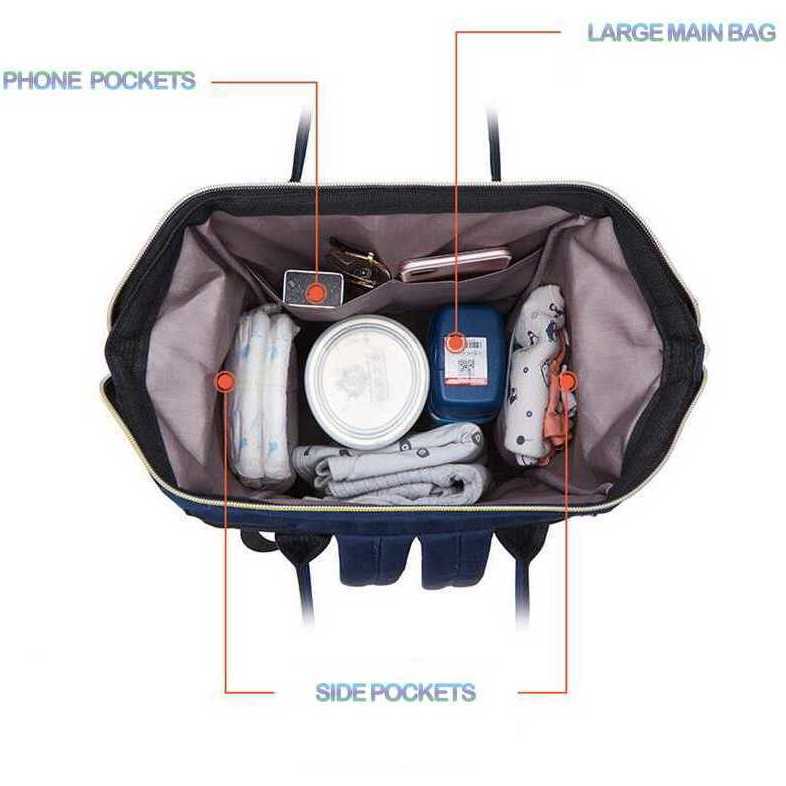 Rucsac multifunctional mamici Leaves Bambinice BN028