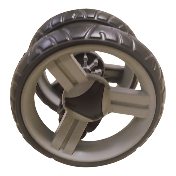 Roata dubla pivotanta cu blocator pentru carucior Plebani PB4563