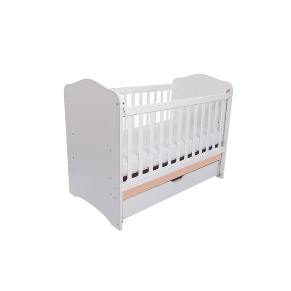 Patut VESSANTI Como culisant cu sertar - Alb cu Cappucino