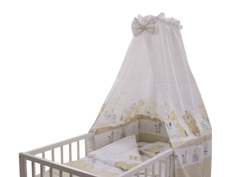 Lenjerie MyKids Teddy Play Bej 5 Piese M2 120x60 cm