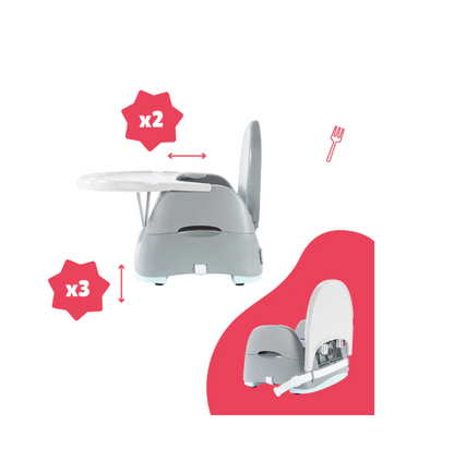 Badabulle - Booster compact Home&Go din materiale reciclabile