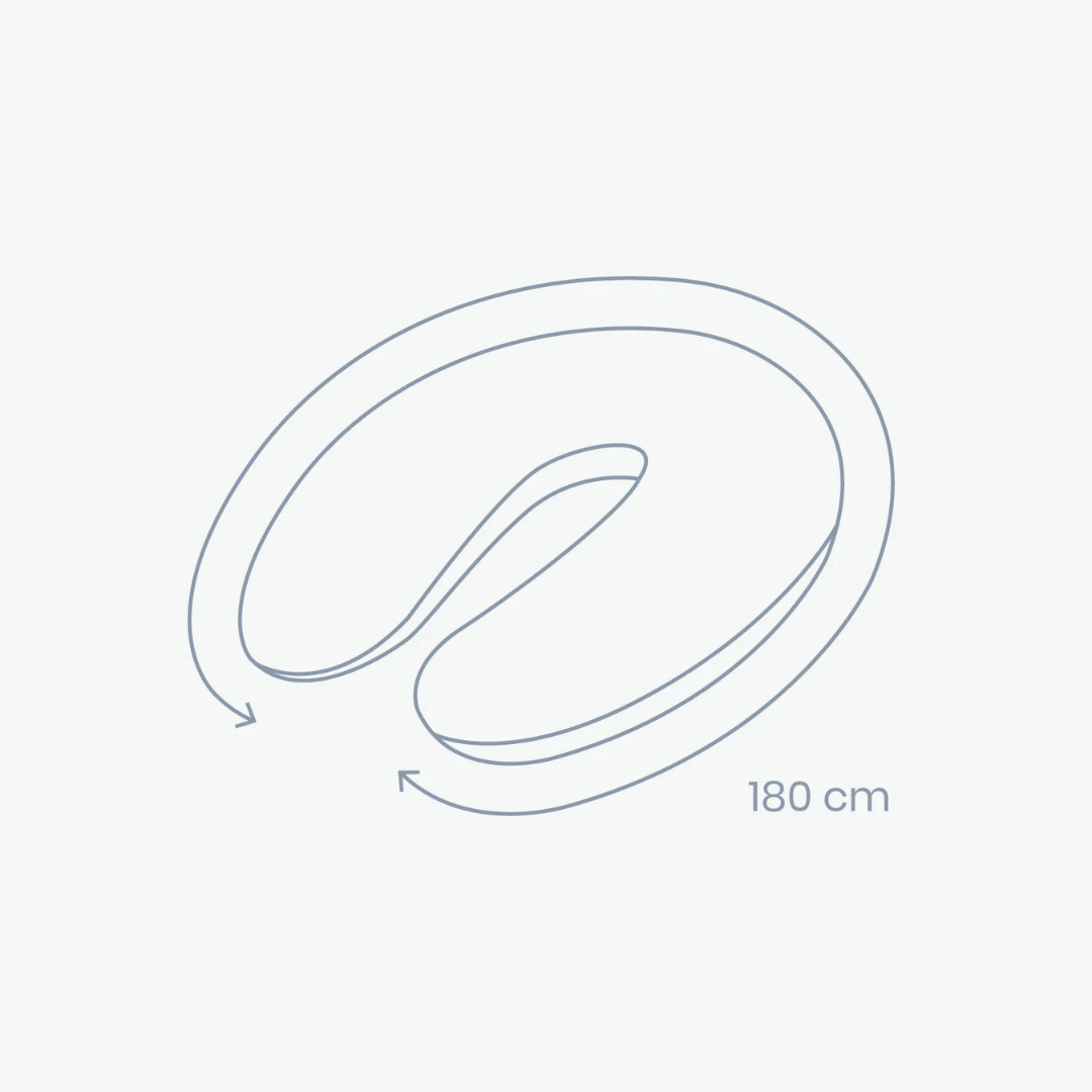 Doomoo - Perna mare pentru gravide si bebelusi 3 in 1, bumbac organic Buddy Light Grey