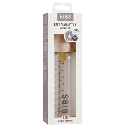 BIBS - Set complet biberon din sticla anticolici, 225 ml, Blush