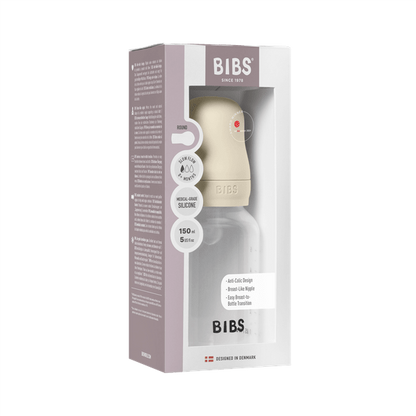 BIBS - Set complet biberon anticolici PP fara BPA, 150 ml, Silicon, Ivory