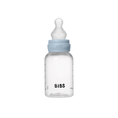 BIBS - Set complet biberon anticolici PP fara BPA, 150 ml, Silicon, Baby Blue