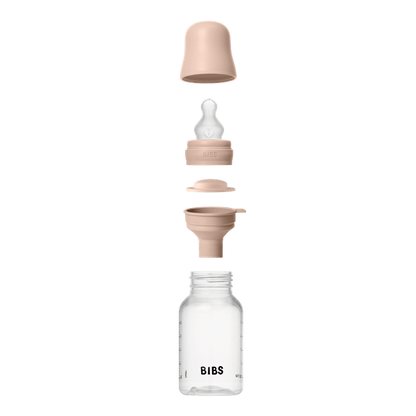 BIBS - Set complet biberon anticolici PP fara BPA, 150 ml, Silicon, Blush
