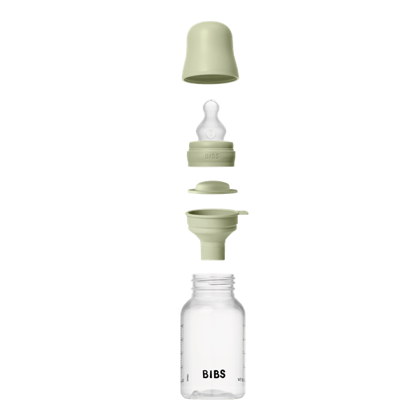 BIBS - Set complet biberon anticolici PP fara BPA, 150 ml, Silicon, Sage