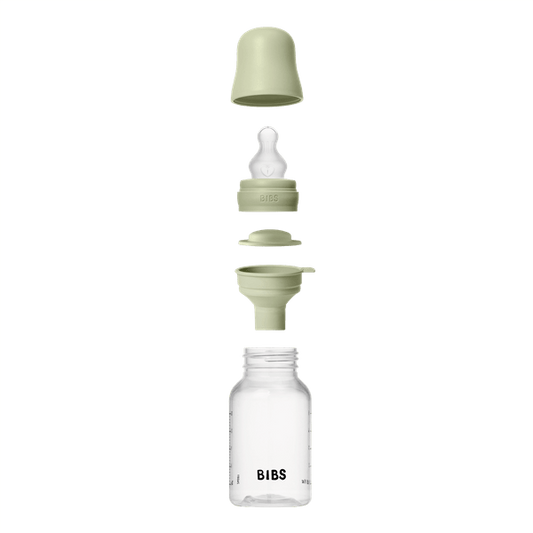BIBS - Set complet biberon anticolici PP fara BPA, 150 ml, Silicon, Sage