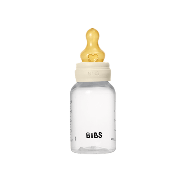 BIBS - Set complet biberon anticolici PP fara BPA, 150 ml, Latex, Ivory