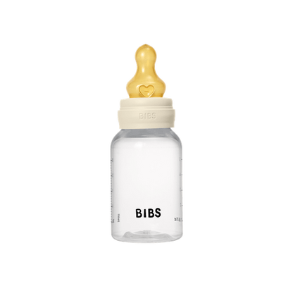 BIBS - Set complet biberon anticolici PP fara BPA, 150 ml, Latex, Ivory