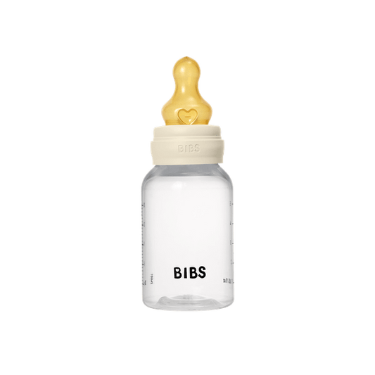 BIBS - Set complet biberon anticolici PP fara BPA, 150 ml, Latex, Ivory