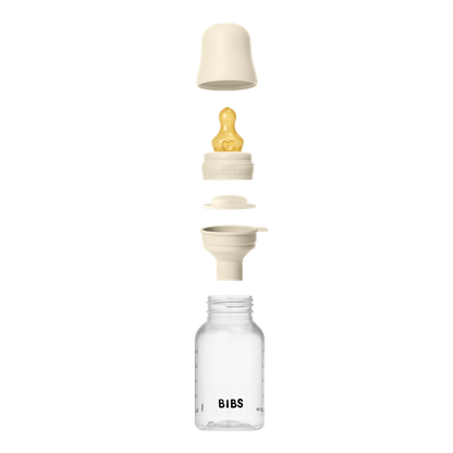 BIBS - Set complet biberon anticolici PP fara BPA, 150 ml, Latex, Ivory