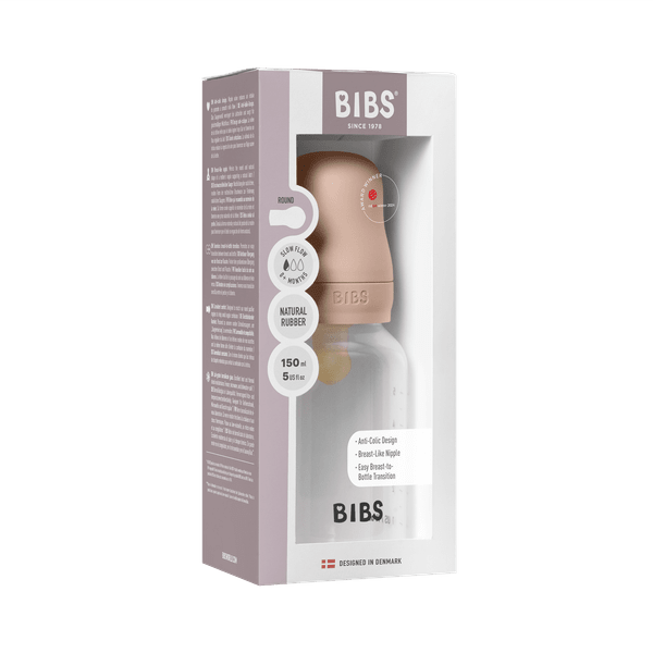 BIBS - Set complet biberon anticolici PP fara BPA, 150 ml, Latex, Blush