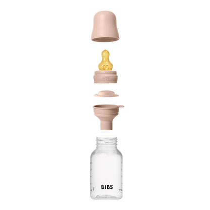 BIBS - Set complet biberon anticolici PP fara BPA, 150 ml, Latex, Blush