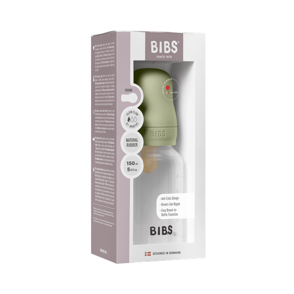BIBS - Set complet biberon anticolici PP fara BPA, 150 ml, Latex, Sage