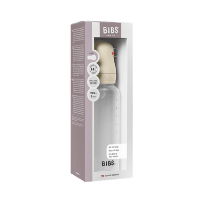 BIBS - Set complet biberon anticolici PP fara BPA, 270 ml, Silicon, Ivory