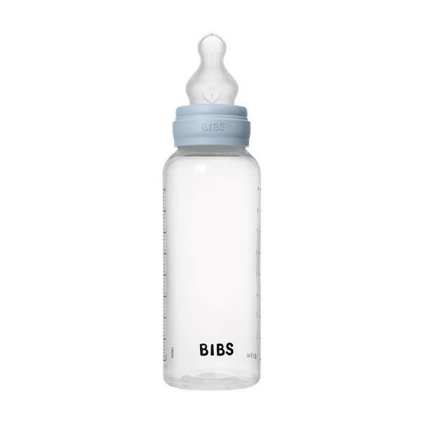 BIBS - Set complet biberon anticolici PP fara BPA, 270 ml, Silicon, Baby Blue