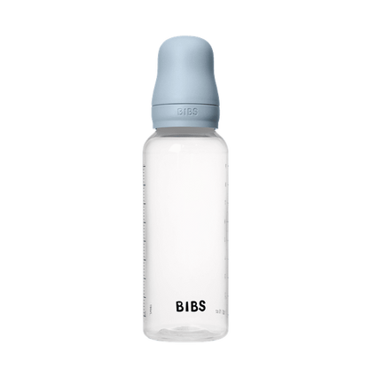 BIBS - Set complet biberon anticolici PP fara BPA, 270 ml, Silicon, Baby Blue