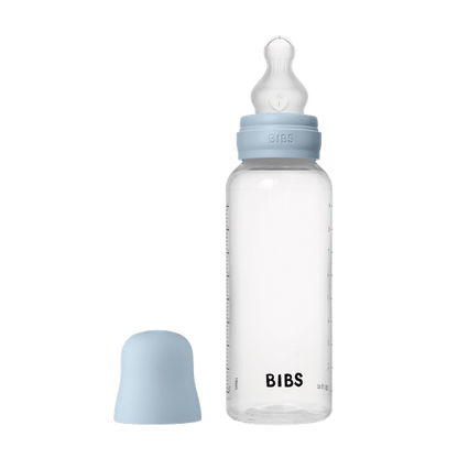 BIBS - Set complet biberon anticolici PP fara BPA, 270 ml, Silicon, Baby Blue
