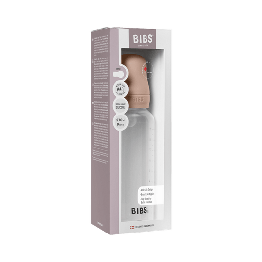 BIBS - Set complet biberon anticolici PP fara BPA, 270 ml, Silicon, Blush
