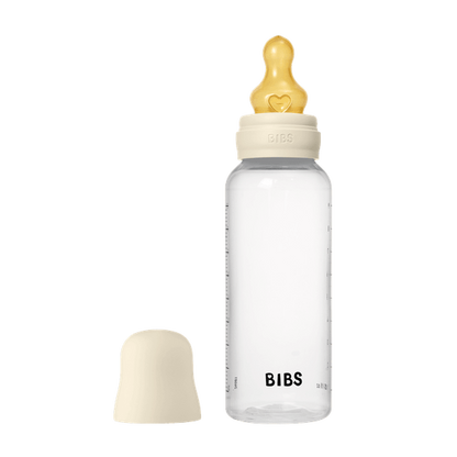 BIBS - Set complet biberon anticolici PP fara BPA, 270 ml, Latex, Ivory