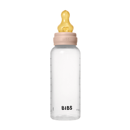 BIBS - Set complet biberon anticolici PP fara BPA, 270 ml, Latex, Blush
